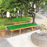  Klupa s jastucima 2-u-1 190 cm masivno bagremovo drvo Cijene