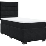 The Living Store Box spring postelja z vzmetnico črna 100x200 cm žamet - Box Spring Postelja, (21491316) | Shoptok.si