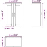 vidaXL Stenska kuhinjska omarica s polico Star les 60 x 31 x 80 cm | Shoptok.si