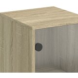  Visoka komoda sa staklenim vratima boja hrasta 35 x 37 x 120 cm | shoptok.hr
