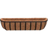  Zidna korita crna 2 kom obloge od kokosa 76x21x16 cm čelična | shoptok.hr
