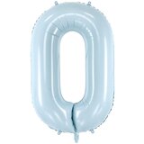 PARTY DECO balon iz folije številka ''0'', 72cm, svetlo moder | Shoptok.si