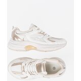 Shelvt White sneakers with beige and gold inserts | ePonuda.com