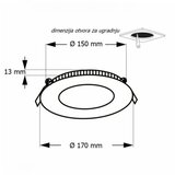  LED PANEL U/Z KNC1-12W 3000/4000/6000K | ePonuda.com