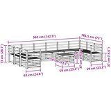  Set vanjskih sofa 11 pcs Bijela 59 x 59 x 37 cm | Shoptok.si