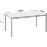 Gardenson Vrtna Miza Steklo, Aluminij, 150x90 | Shoptok.si