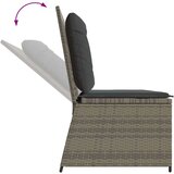 vidaXL Vrtna klop z blazino Siva Poly ratan | Shoptok.si