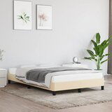 Maison Chic Posteljni okvir - Dvoposteljna postelja - Zakonska postelja brez vzmetnice krem 120x200 cm blago-J12154, (21769381) | Shoptok.si