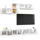  6-dijelni set TV ormarića bijeli od konstruiranog drva | shoptok.hr
