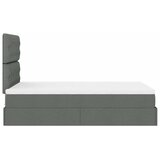  Otomanski krevet s madracem tamnosivi 120x190 cm tkanine | shoptok.hr