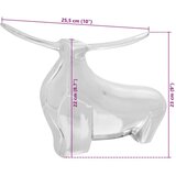 vidaXL skulptura Srebrna Aluminij 37 x 44 x 17 cm Stilizirani Dizajn | shoptok.hr