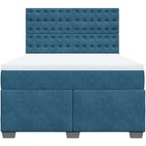  Krevet box spring s madracem plavi 160 x 200 cm baršunasti | shoptok.hr