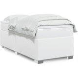 vidaXL Box spring postelja z vzmetnico bel 100x200 cm umetno usnje Cene