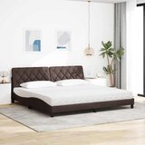  Krevet s madracem tamnosmeđi 200x200 cm od tkanine | shoptok.hr