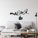 Wallxpert metalni zidni ukras 5262, grana sa pticama i kavezom za ptice, 75 x 46 cm, crni | Eponuda.com