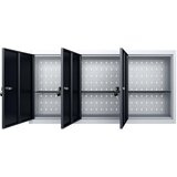  Zidni ormarić za alat u industrijskom stilu metalni sivo-crni | shoptok.hr