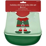 Pearhead set 2 božičnih silikonskih slinčkov elf | Shoptok.si
