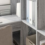  Kutni stol s policom Siva Sonoma 101,5 x 149,5 x 149,5 cm | shoptok.hr