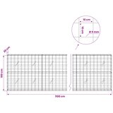  Gabion s žicom debljine 5 mm i mrežom 10x10 cm 1100x20x100 cm | shoptok.hr