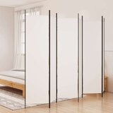Sobna Paravan 6-delni bel 300x200 cm blago, (20595014) | Shoptok.si