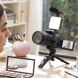 InnovaGoods Komplet za vlogging sa svjetlom, mikrofonom i daljinskim upravljačem plodni 6 dijelovi | shoptok.hr