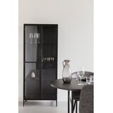 White Label Črna kovinska vitrina 70x170x35 cm Rob – | Shoptok.si
