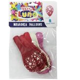 Luna 8-delni paket pisanih balonov s srčnim vzorcem | Shoptok.si