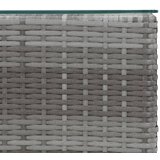  Bočni stolić sa staklenom površinom sivi 35x35x52 cm poliratan | shoptok.hr