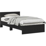 vidaXL Okvir postelje z naslonjalom Črna Orehovina 100 x 200 cm | Shoptok.si