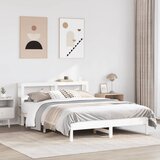 Furnova Posteljni okvir brez vzmetnice bel 140x200 cm trdna borovina, (21938132) Cene