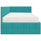 vidaXL Kotni okvir postelje z matrico z vzglavjem 2 pcs Turkizna Žamet, (5000162953) | Shoptok.si