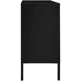 vidaXL komoda crna 105 x 35 x 70 cm od čelika i kaljenog stakla | shoptok.hr