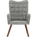  Stolica za opuštanje svjetlosiva baršunasta | shoptok.hr