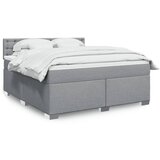 Maison Chic Box spring postelja - Vzmetna postelja z vzmetnico svetlo siva 180x200 cm blago SL11685, (21904672) | Shoptok.si