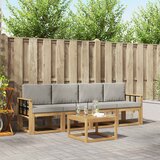  Set vanjskih sofa 5 kom. Bijela i svjetlosiva Poliester | shoptok.hr