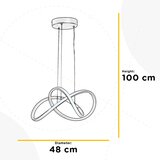 ONLI led luster na sajli dafne LED/30W/230W 4000K crna | Eponuda.com