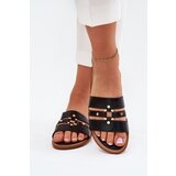Boto Flat Women's Sandals With Gold Detail Black Noroti | ePonuda.com