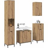  Set namještaja za kupaonicu 4 kom. Umjetnički hrast Smeđa 60.5 x 33.5 x 61 cm | shoptok.hr