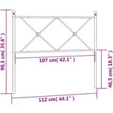  Metalno uzglavlje crno 107 cm | shoptok.hr