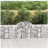 Obokane gabion košare 2 kosa 200x30x80/100 cm pocinkano železo | Shoptok.si