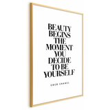  Plakat - Coco Chanel 29.7x42 Zlatni okvir s margom | shoptok.hr
