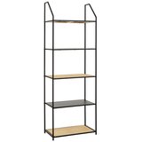 Premier Housewares Crni/u prirodnoj boji metalni regal 61x179x34 cm Depok – Cijene