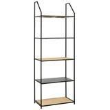 Crni/u prirodnoj boji metalni regal 61x179x34 cm Depok –