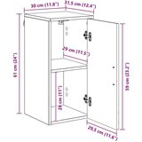 vidaXL Kupaonski ormar s pohranom Dimljeni hrast 30 x 31,5 x 61 cm | shoptok.hr