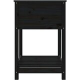 vidaXL Visoka greda s polico črna 82,5x54x81 cm trdna borovina | Shoptok.si