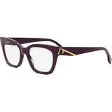 First Purple Square Eyeglasses ONE SIZE (52) Vijolična/Kristalna