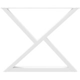  Noge za blagovaonski stol 2 kom Bijele 90 x (72-73,3) cm Čelik | shoptok.hr