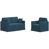  Set sofe 2 pcs Plava 138 x 78 x 80 cm Baršun | shoptok.hr