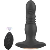 Roy - Radijsko vodeni analni vibrator z možnostjo polnjenja (črn)