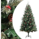 vidaXL Novoletna jelka s storži zelena 225 cm PVC in PE Cene